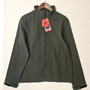 32 Degrees Heat Mens Size M Full Zip Regular Fit Stand Collar Jacket Olive Green